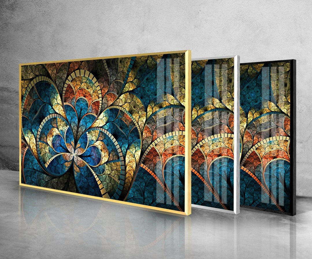 Abstract Flower Tempered Glass Wall Art - MyPhotoStation