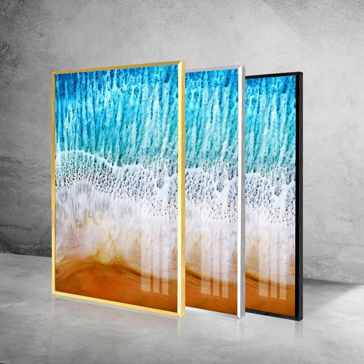 Ocean Wave Abstract Glass Wall Art – A Captivating Seaside View