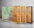 Alcohol Ink Pale Green Marble Tempered Glass Wall Art