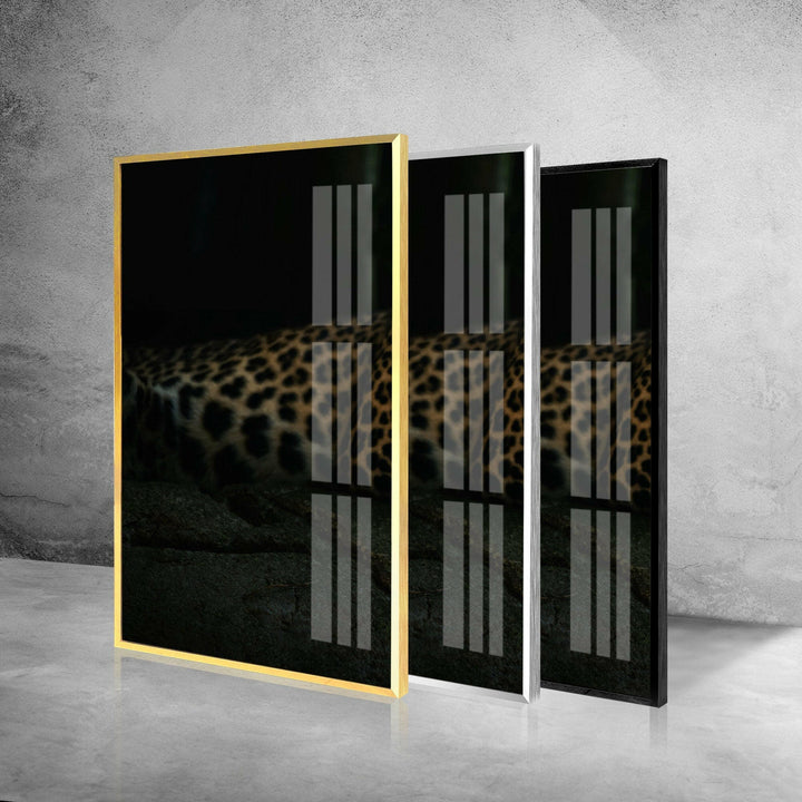 Wild Leopard Glass Wall Art, picture on glass wall art, photos printed on glass