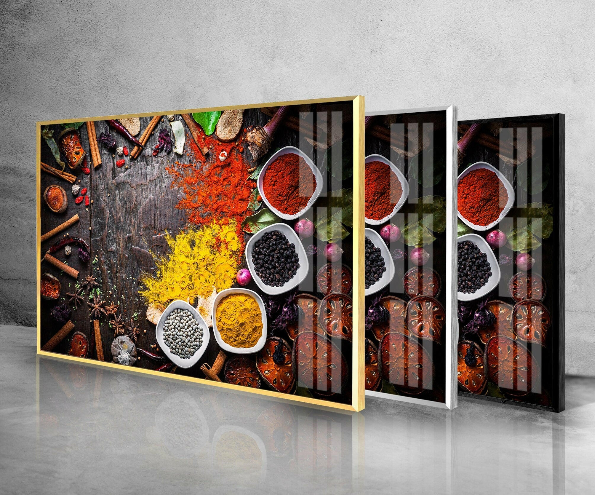 Spices Tempered Glass Wall Art