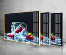 Ice Fruit Kitchen Tempered Glass Wall Art