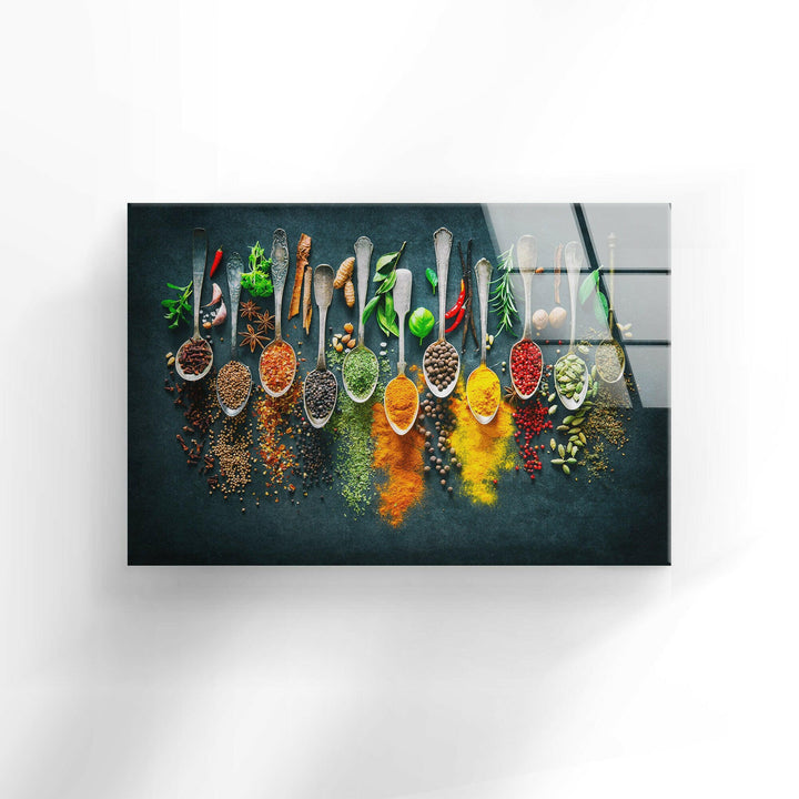 Spoon Spices Glass Wall Art - Transform your space with elegant Tempered Glass Wall Art. From custom glass pictures to abstract glass art, find the perfect piece for your living room. Our glass photo prints and picture on glass options ensure vivid, lasting beauty. Shop now for vibrant wall decor and fast, free delivery.