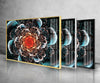 Abstract Flower Tempered Glass Wall Art