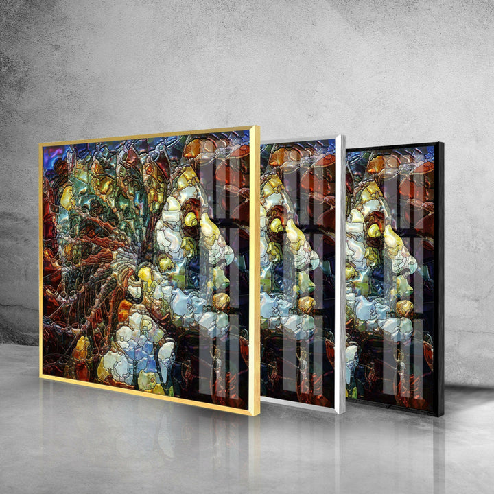 Stained Face Cool Glass Art & Wall Art