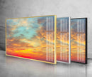 Sunset Sky Tempered Glass Wall Art