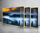 Foggy Sunset Tempered Glass Wall Art