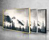 Misty Mountains View Tempered Glass Wall Art