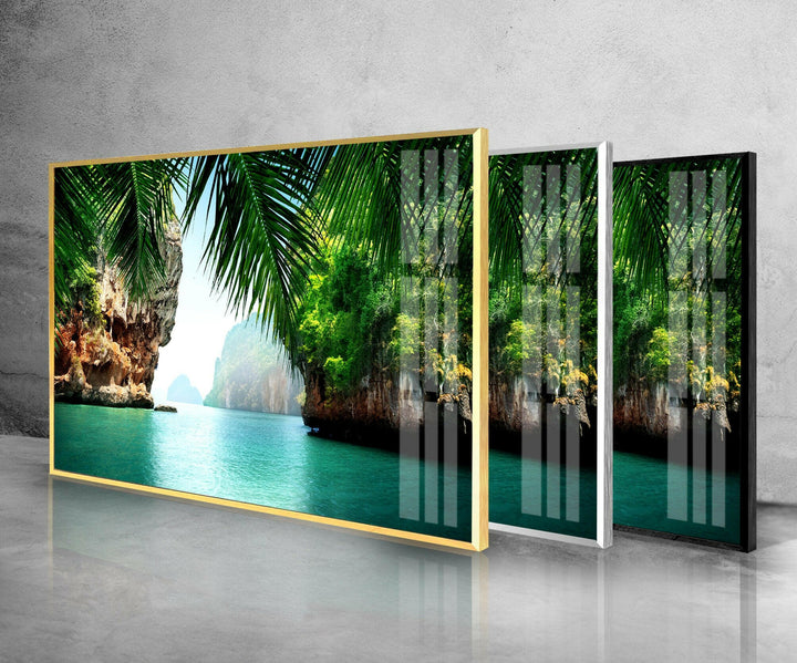 Thailändische Insel Ko Phi Phi Lee Glaswandkunst