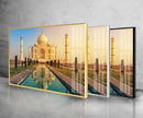 Taj Mahal in India Tempered Glass Wall Art