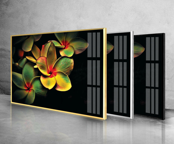 Vivid Color Yellow Flower Glass Wall Art, glass image printing, glass prints from photos
