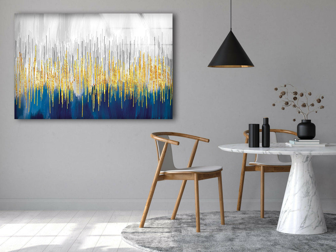 Abstract With Gold details Tempered Glass Wall Art - MyPhotoStation