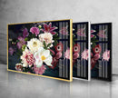 Colorful Flower Tempered Glass Wall Art