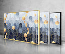 Abstract Marble Style Tempered Glass Wall Art