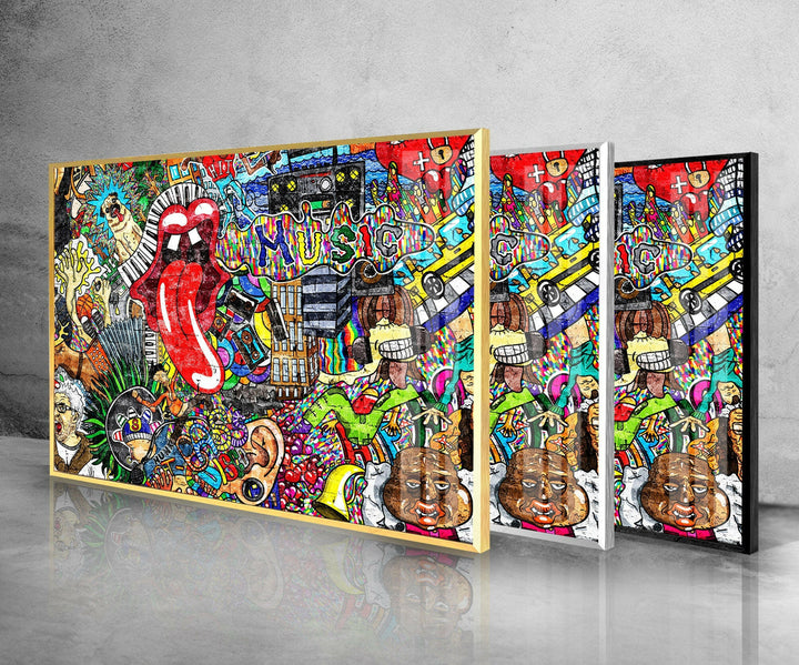 Street Art Bunte Glaswandkunst