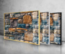 Stone Abstract Tempered Glass Wall Art