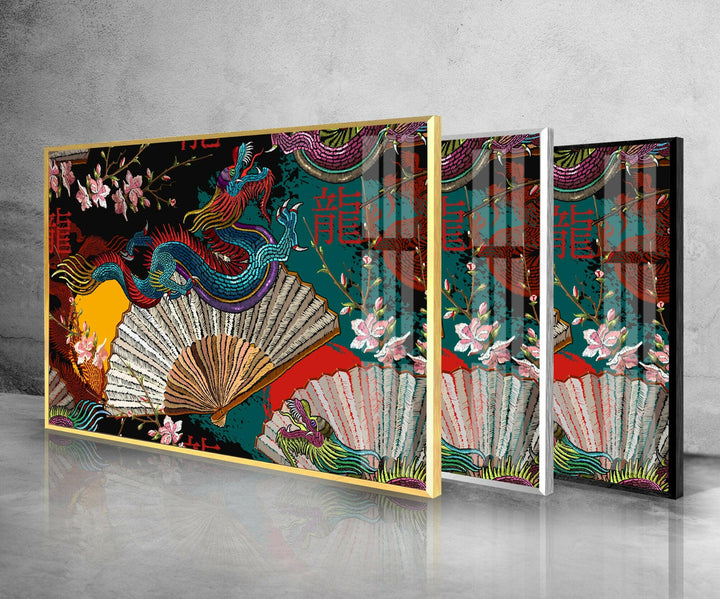Chinesischer Drache, Glaswandkunst