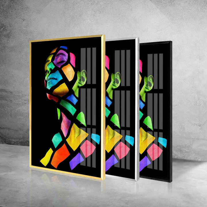Human Face Abstract Tempered Glass Wall Art - MyPhotoStation