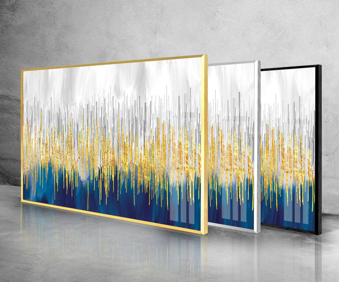 Abstract With Gold details Tempered Glass Wall Art - MyPhotoStation