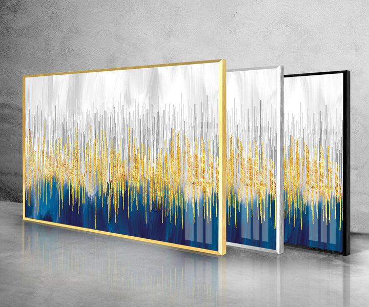 Abstract With Gold details Tempered Glass Wall Art - MyPhotoStation