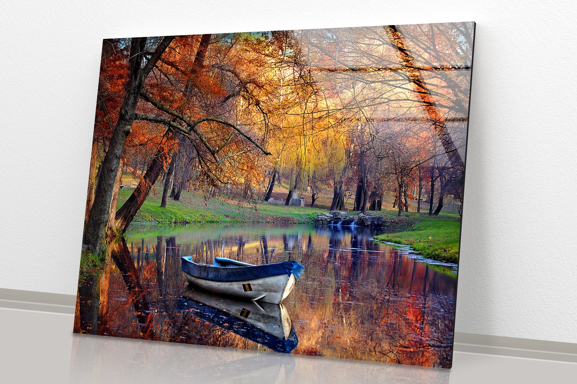 Landscape View Tempered Glass Wall Art