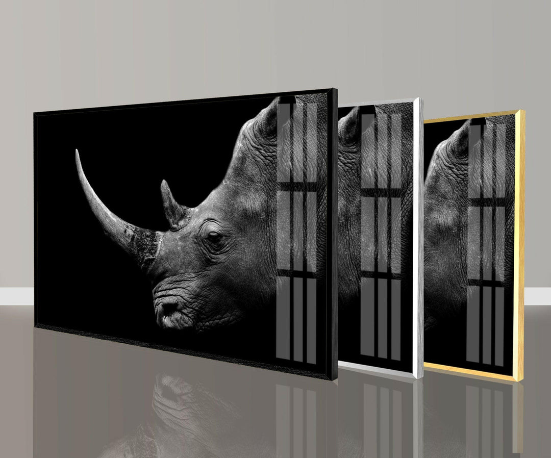 Rhino Head Glass Wall Art glass photo prints, glass picture prints