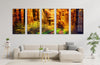 Autumn Forest Leaves   Tempered Glass Wall Art