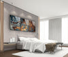 Copper Marble Abstract Tempered Glass Wall Art