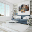 Copper Marble Abstract Tempered Glass Wall Art
