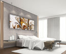 Gold Abstract Tempered Glass Wall Art