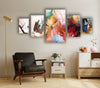 Set of Oil Painting Flower Tempered Glass Wall Art
