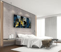 Set of Abstract Flower Tempered Glass Wall Art