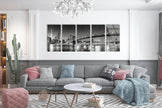New York Bridge Panoramic Tempered Glass Wall Art