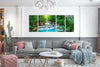 5 Pieces Waterfall Tempered Glass Wall Art