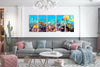 Set of 5 Aquarium Tempered Glass Wall Art