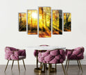 Forest View Panoramic Tempered Glass Wall Art