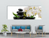 Orchid and Stones Tempered Glass Wall Art