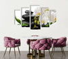 Orchid and Stones Tempered Glass Wall Art
