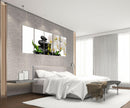 Orchid and Stones Tempered Glass Wall Art