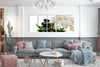 Orchid and Stones Tempered Glass Wall Art