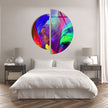 2 Piece Neon Abstract Tempered Glass Wall Art