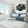 Set of Abstract Flower Tempered Glass Wall Art