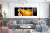 Set of 5 Golden Woman Tempered Glass Wall Art