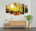 Forest View Panoramic Tempered Glass Wall Art
