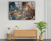 Copper Marble Abstract Tempered Glass Wall Art