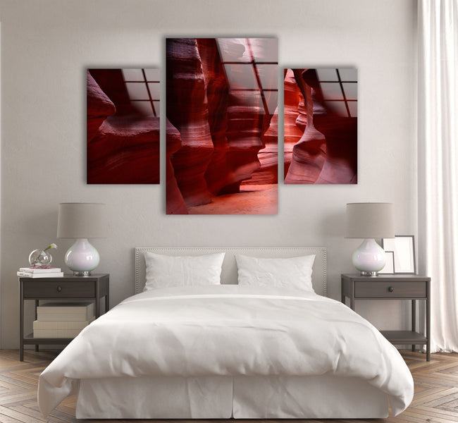 Set of Canyon View Tempered Glass Wall Art