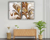 Gold Abstract Tempered Glass Wall Art