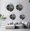 2 Piece Feather Design Tempered Glass Wall Art