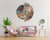 2 Piece Copper Abstract Tempered Glass Wall Art