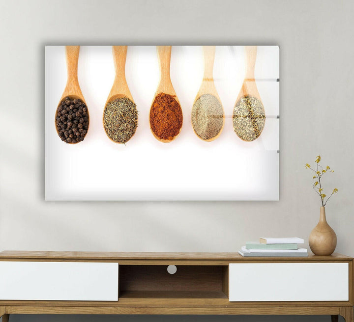Wood Spoons Kitchen Glass Wall Art, art glass wall art, glass wall art pictures